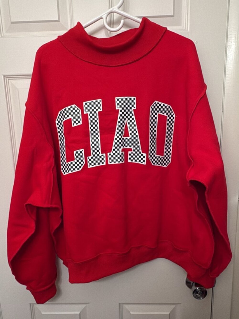 Bucket List “CIAO” Red Sweatshirt – Size XL